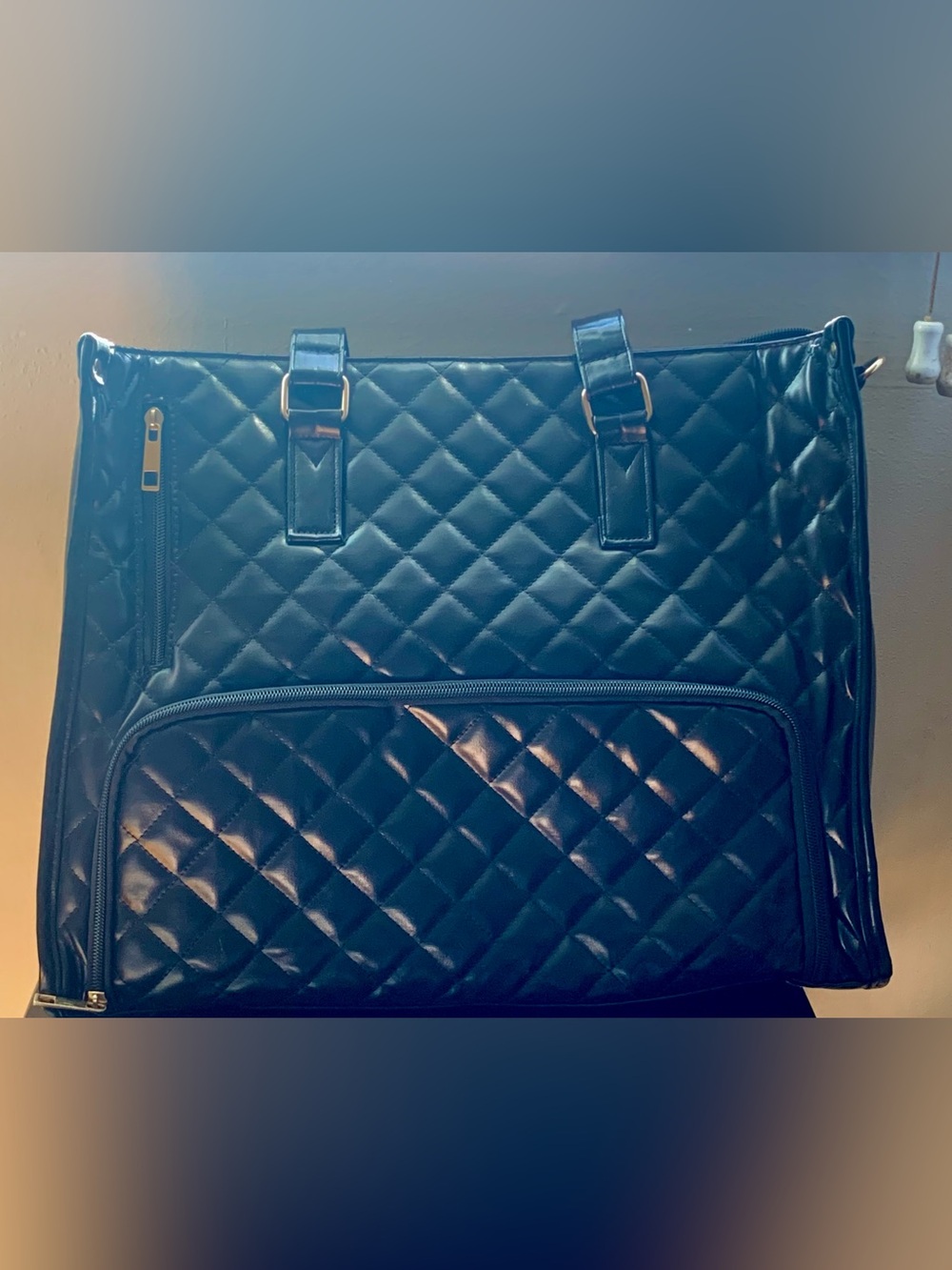 Quilted work Tote w/Pouch